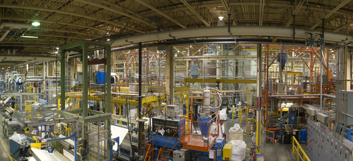Fish-eye view of Vintex manufacturing facility